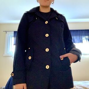 Michael Kors navy blue rain coat/trench coat